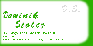 dominik stolcz business card